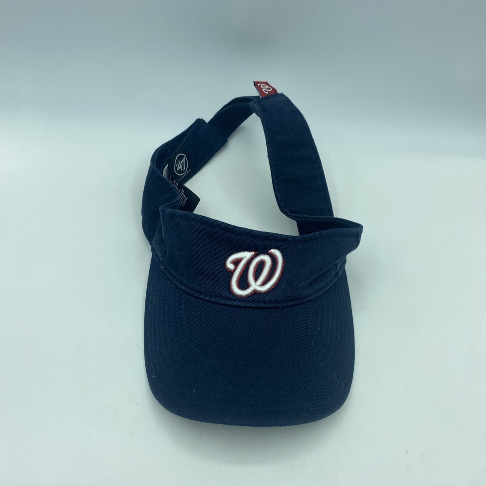 Washington Nationals Baseball Visor W/ Embroidered Logo Navy Blue Brim